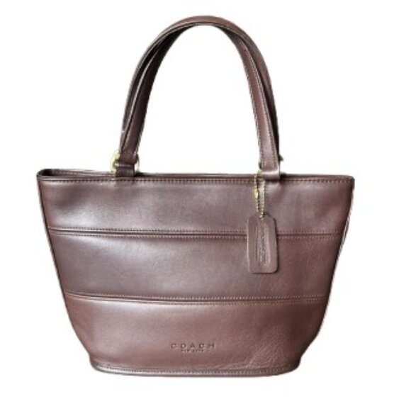 Coach Vintage Tribeca Dark Brown Mahogany Satchel Tote Purse Bag (9081)- LNC - Picture 1 of 9